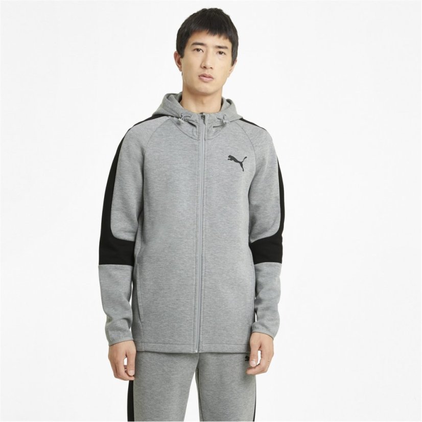 Puma Evo Core Hoodie Mens Grey Heather