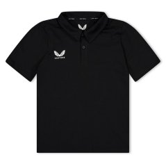 Castore Unisex Kids' Short Sleeve Polo Shirt Caviar Black