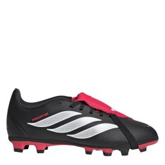 adidas Childrens adidas Predator Fold-Over Tongue Club Firm Ground Football Boots Black/Red