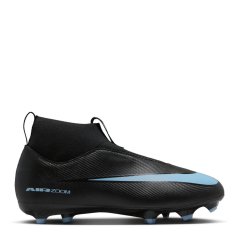 Nike Zoom Mercurial Superfly 10 Academy Juniors Firm Ground Football Boots Black/Blue