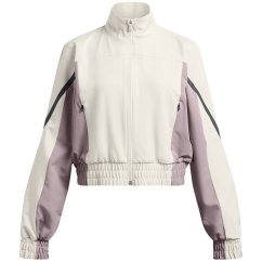 Under Armour Kids' Unstoppable Cropped Moisture-Wicking Performance Training Jacket White
