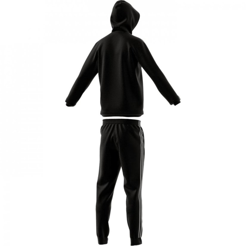 adidas 3S Fleece Tracksuit Mens Black/Grey