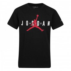 Air Jordan Longline Graphic T Shirt Junior Boys Black JDBbrand