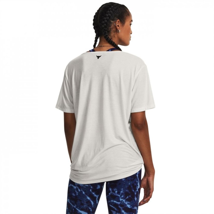 Under Armour Women's Deep V Short-Sleeve Performance Gym Top White