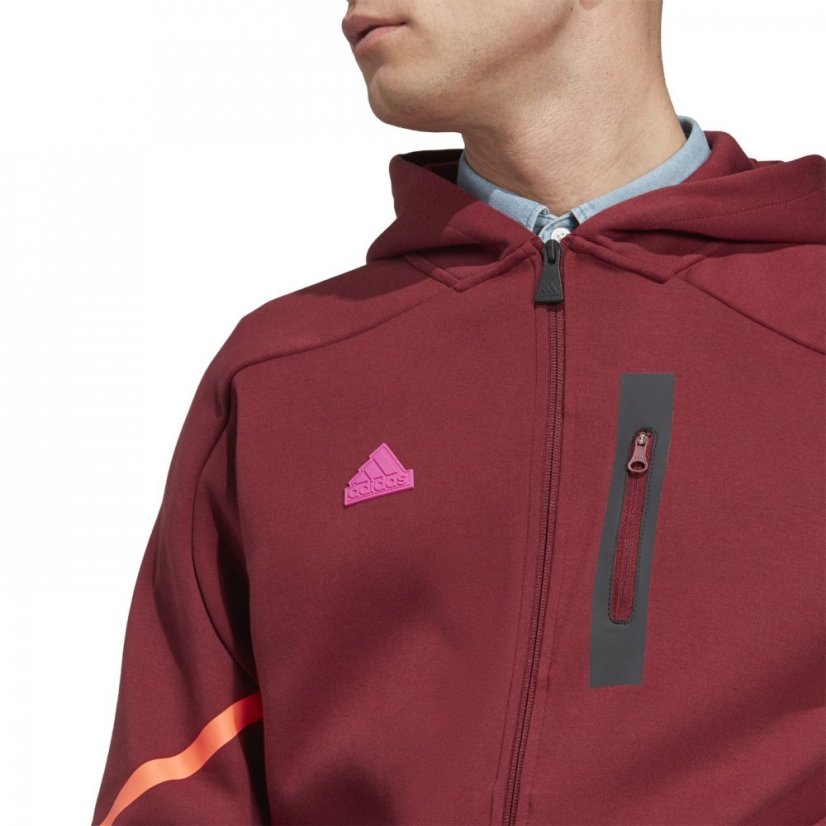 adidas GameDay Full Zip pánská mikina Shadow Red