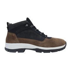 Firetrap Men's Delia Premium Leather Ankle Lace Up Hiker Rugged Boots Brown/Black
