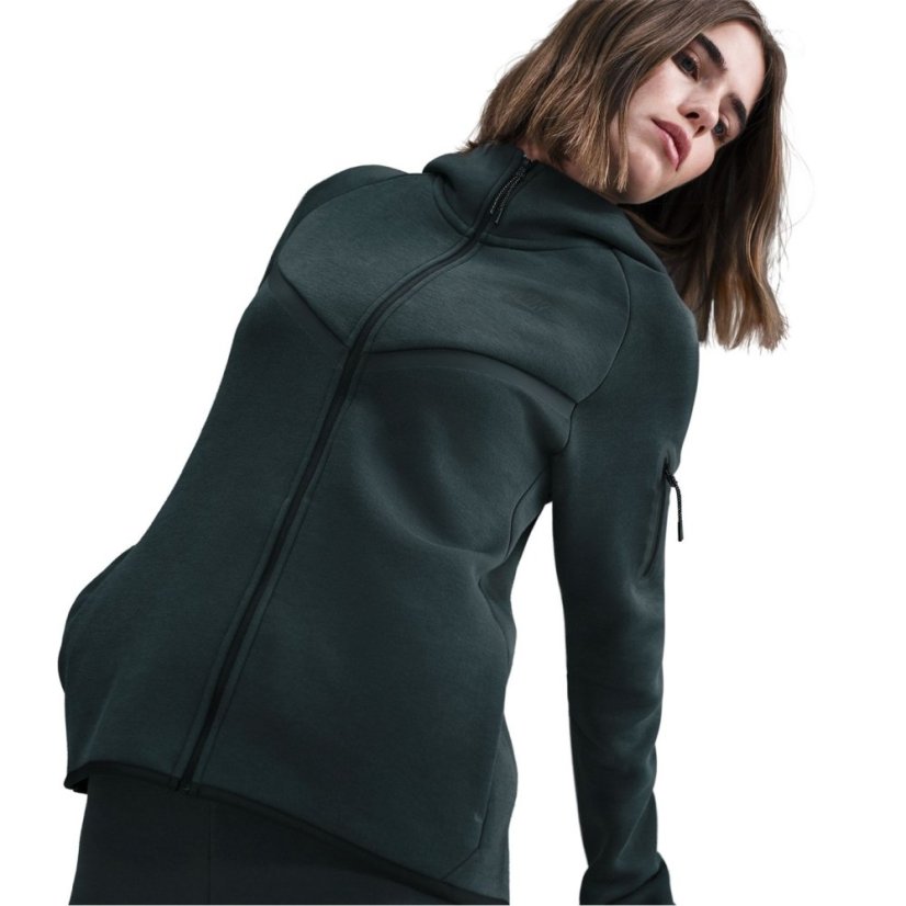 Nike Women's Tech Fleece Zip Hoodie Seaweed/Black