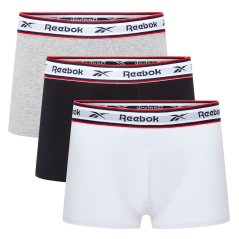 Reebok 3 Pack Mens Boxer Shorts Barlow Black/White/Grey