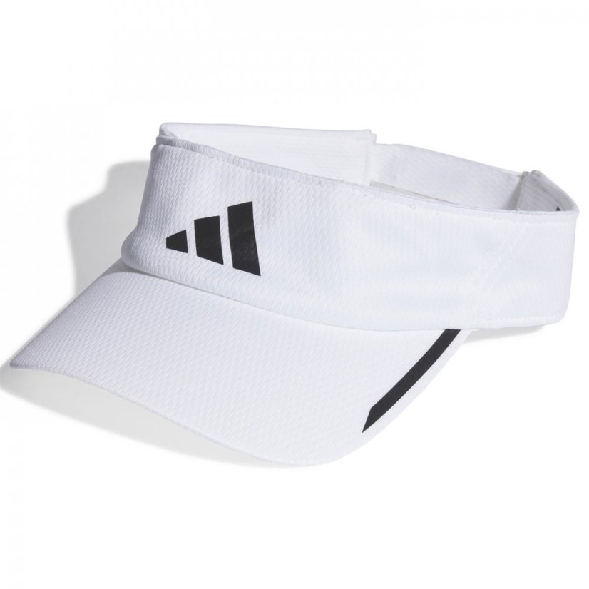 adidas Aeroready 3 Stripes Performance Visor Wht/Reflective