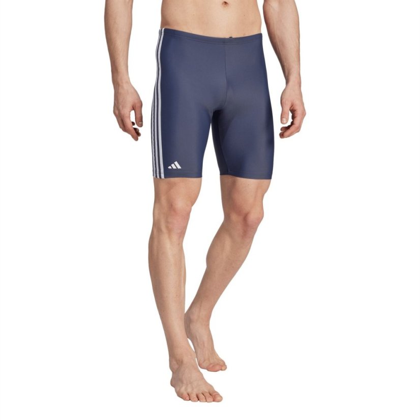 adidas Primeblue 3-Stripes Swim Jammer Mens Navy/White