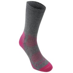 Karrimor Merino Fibre Lightweight Walking Socks Womens Grey/Fuchsia