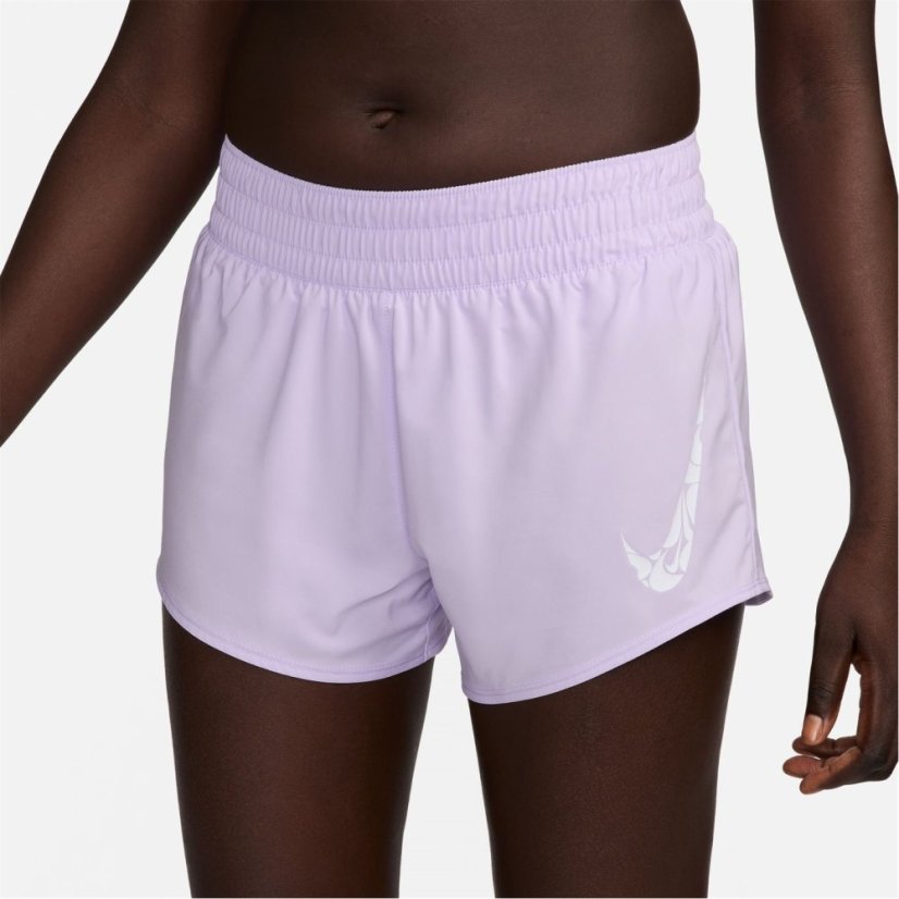 Nike One Swoosh Women's Dri-FIT Running Mid-Rise Brief-Lined Shorts Lilac Bloom