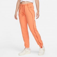 Nike Air Women's Mid-Rise Fleece Joggers Orange