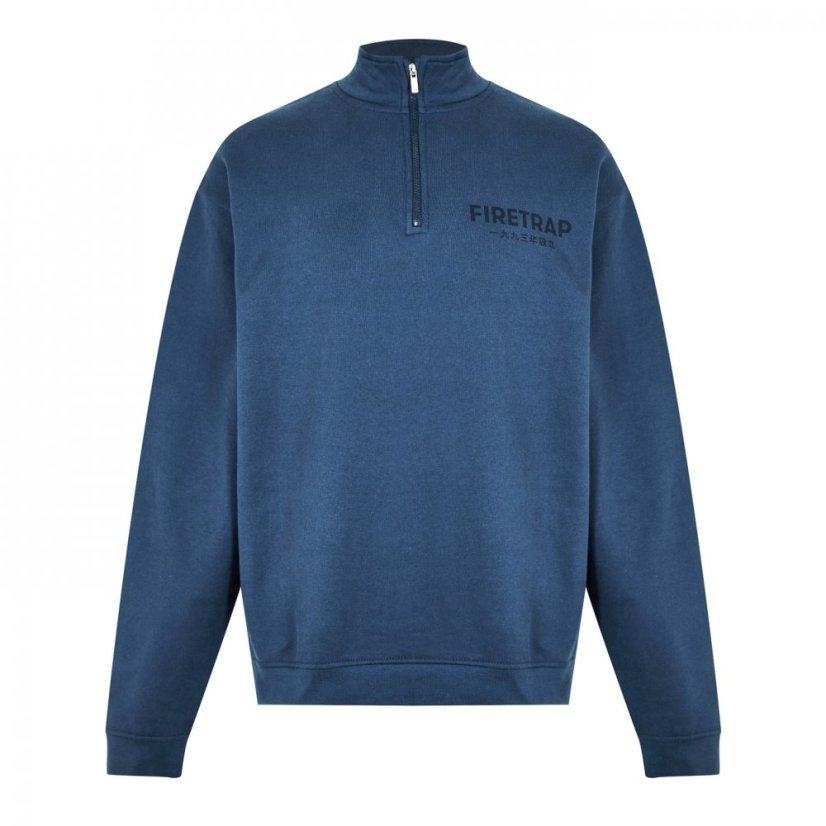 Firetrap Trnd 1/4Zip Sn34 Blue