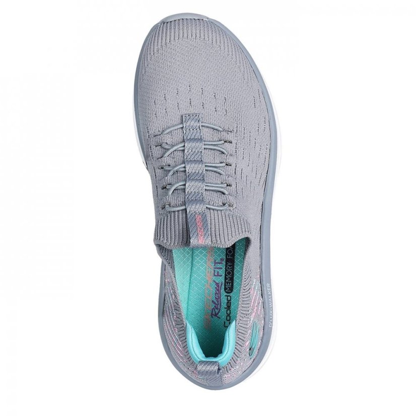 Skechers Relaxed Fit D'Lux Walker Gry Knt /Mnt