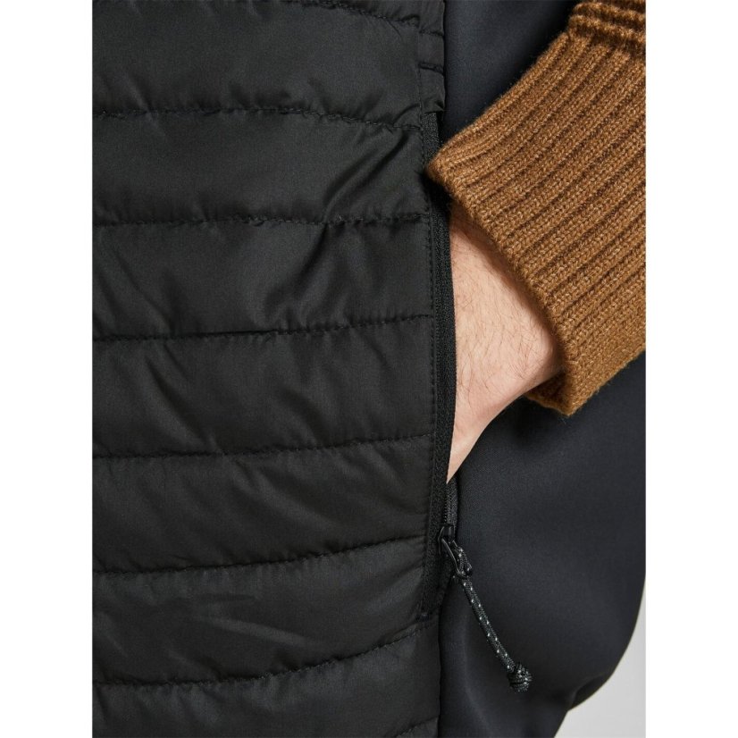 Jack and Jones Multi Bodywarmer Mens Plus Size Black