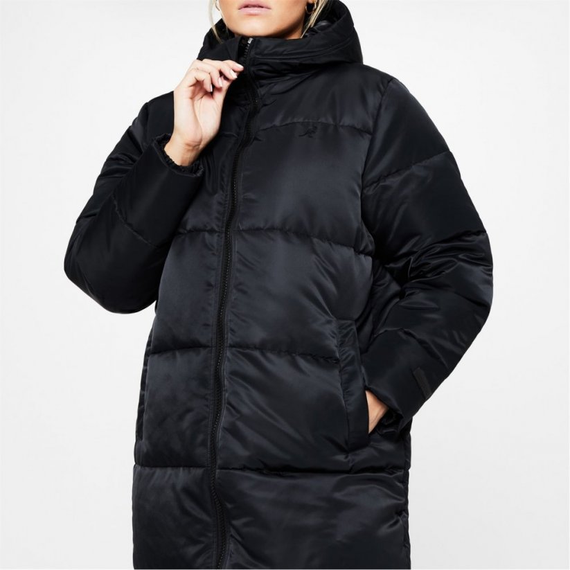 Kangol Longline Puffer Jacket Womens Black