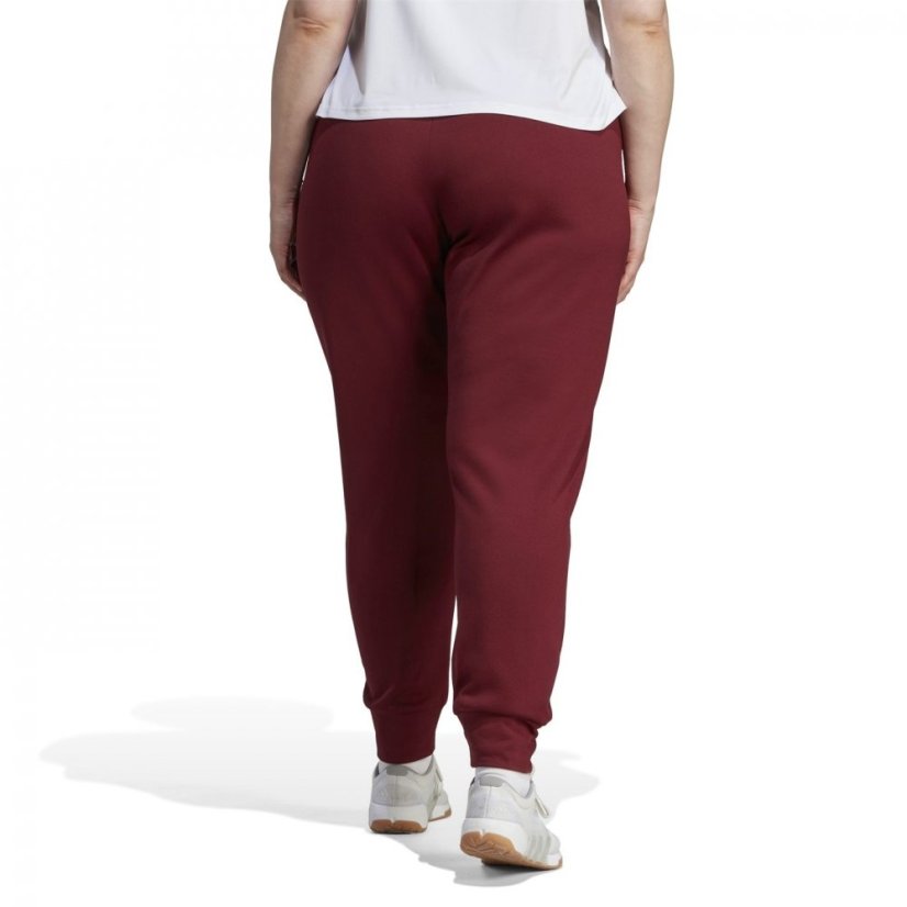 adidas AEROREADY Game and Go Regular Tapered Fleece Joggers (Plus Size) Red/White