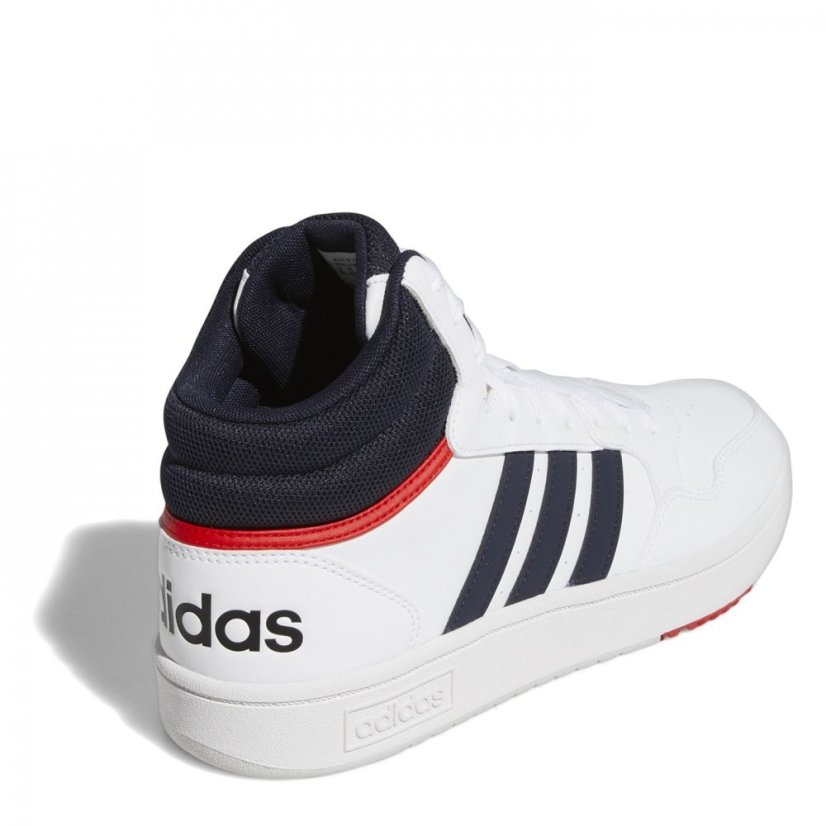 adidas adidas Hoops 3.0 Mid Classic Vintage Shoes Mens White/Nvy/Red