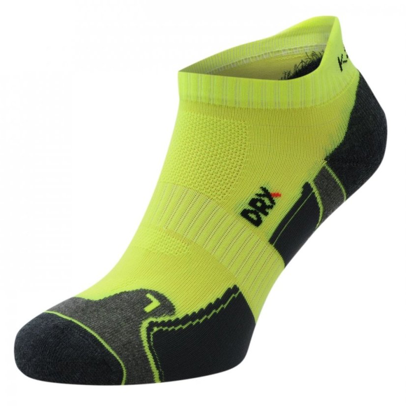 Karrimor 2 Pack Running Socks Mens Fluo Yellow