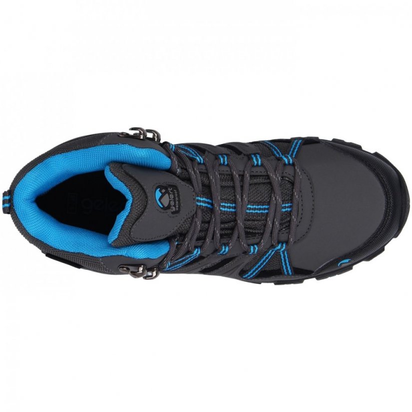 Gelert Horizon Mid Waterproof Juniors Walking Boots Charcoal/Blue