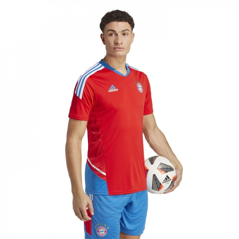 adidas Fc Bayern Condivo 22 Training Jersey Mens T-Shirt red/bright ryl