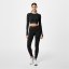 USA Pro Long Sleeve Seamless Crop Top Black