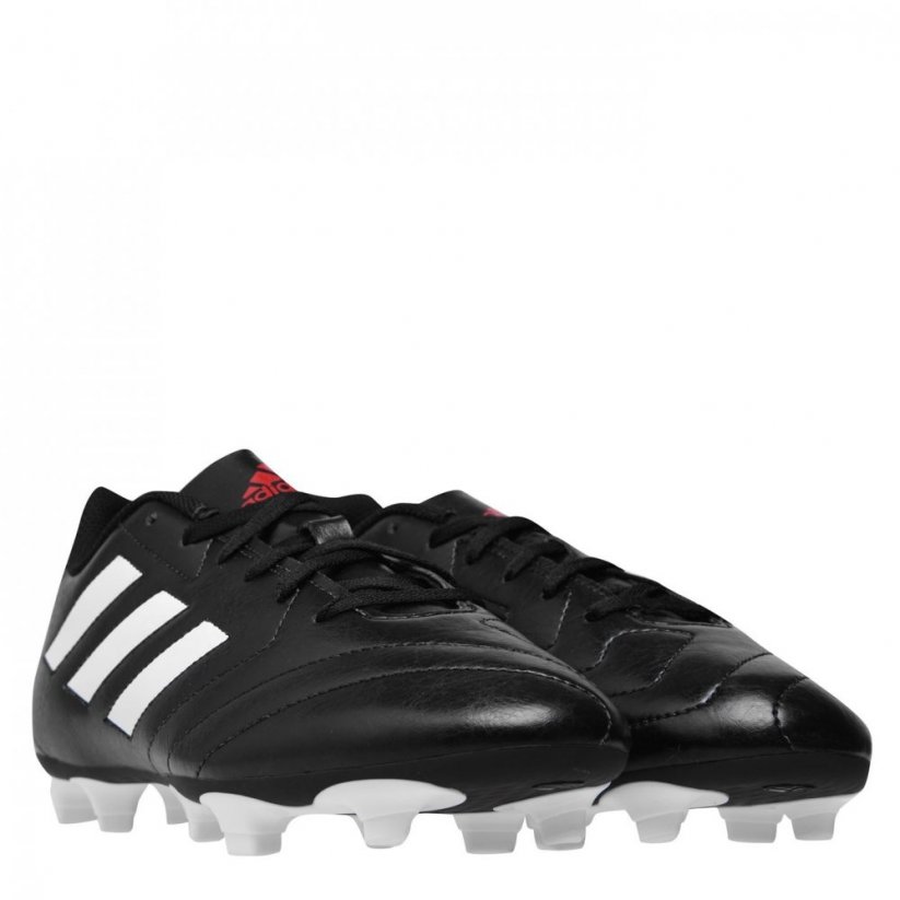 adidas Goletto Firm Ground Football Boots Juniors Black/White