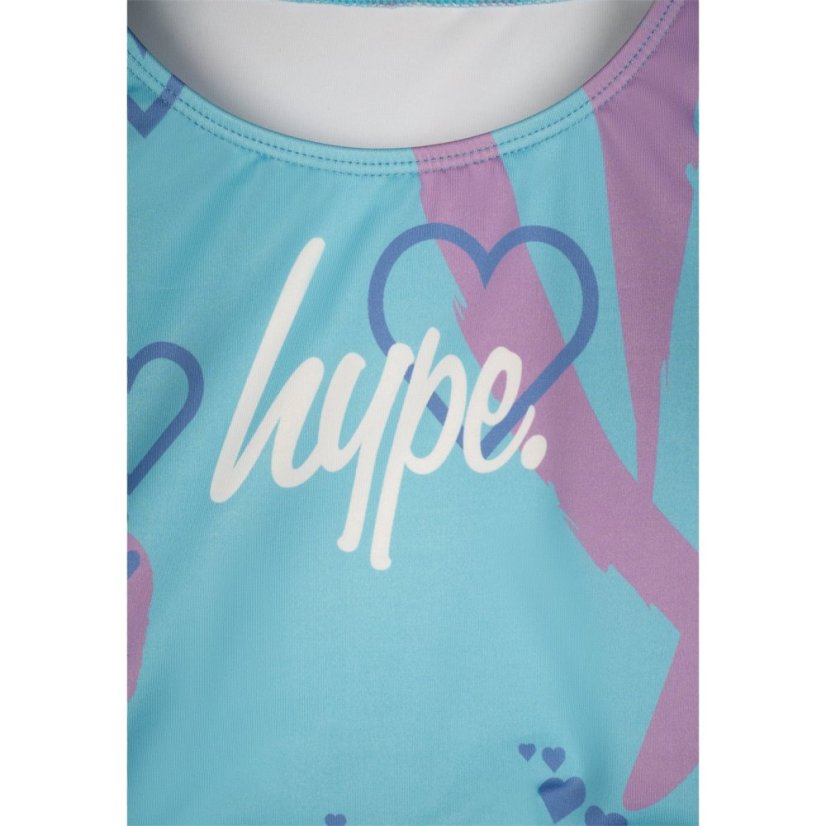 Hype Kids' Heart One Piece Swimsuit Pink