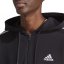 adidas Essentials French Terry 3-Stripes Zip Hoodie Mens Black/White