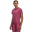 Under Armour Women's Tech Taping Short-Sleeve Performance Gym Top Fuschia Dusk