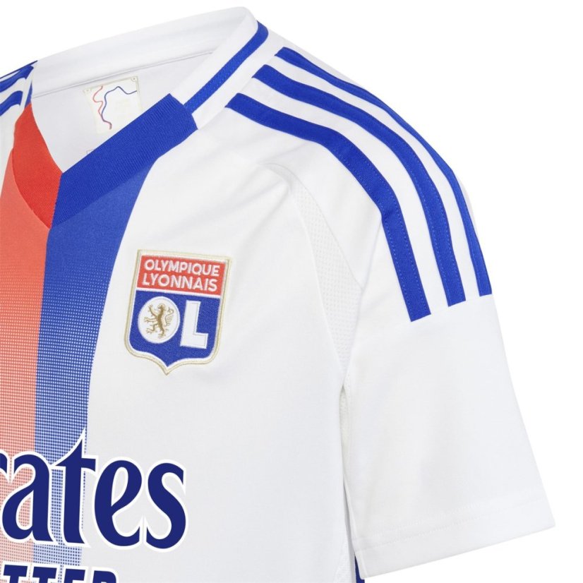 adidas Olympique Lyonnais Home Shirt 2024 2025 Juniors White