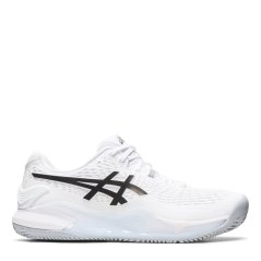 Asics Gel-Resolution 9 Clay Tennis Shoes Unisex Kids White/Black