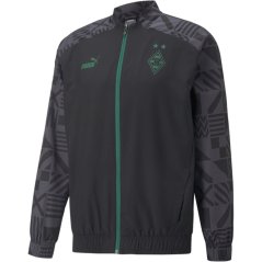 Puma Men's Prematch Borussia Monchengladbach Waterproof Lightweight Rain Anorak Asphalt