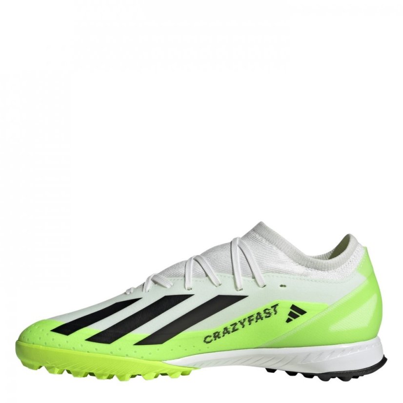 adidas X Crazyfast League Turf Football Boots Wht/Blk/Lemon