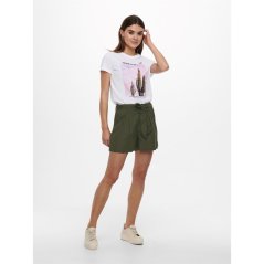 Only Women's High-Waisted Woven Tracksuit Shorts Forest Night