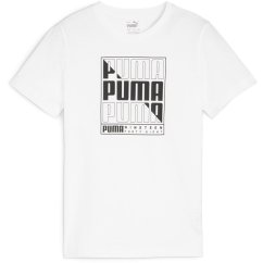 Puma Logo T-shirt Juniors White Graphic