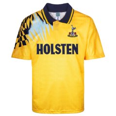 Score Draw Tottenham Hotspur Retro Away Shirt 1992 Adults Yellow/Blue