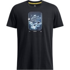 Under Armour Men's CURRY Short-Sleeve Performance T-Shirt BLACK WHITE
