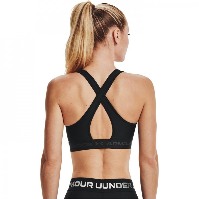 Under Armour Armour Medium Support Crossback Bra Womens Black