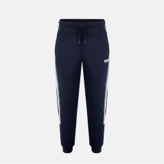 Lonsdale Men's Closed Hem Fleece Joggers Black/White