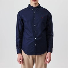 Lee Cooper Cooper Long Sleeve Oxford Shirt Navy