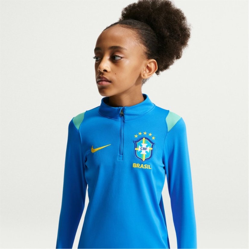 Nike Kids' Brazil International Licensed Drill Top Blue/Gold