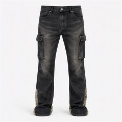 Firetrap Men's Cargo Slim Fit Jeans Black Wash