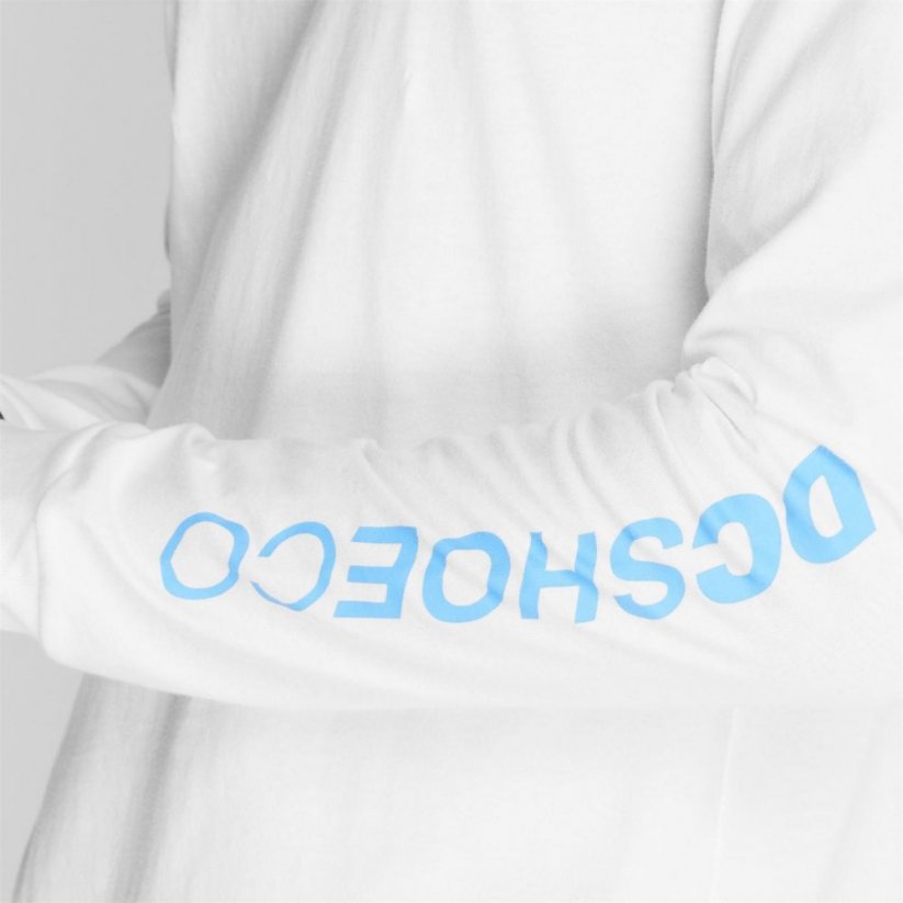 DC Longer Logo T Shirt White