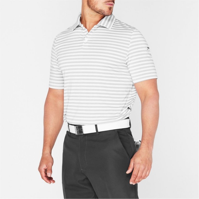 Slazenger Stripe pánské polo tričko White