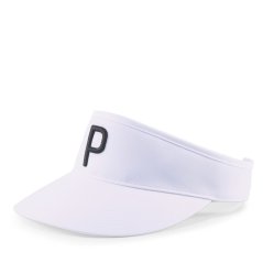 Puma Men's P Visor Adjustable Golf Cap White/Black