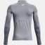 Under Armour HeatGear® Mock Long Sleeve Boys Grey