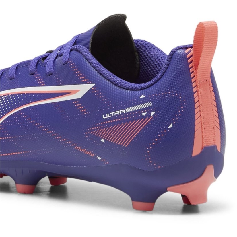 Puma Ultra Play Children's Firm Ground Football Boots Purple/Wht/Org