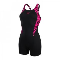 Speedo Hyperback Swimsuit Womens Black/Pink